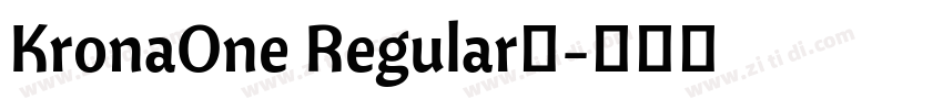 KronaOne Regular◆字体转换